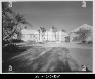 Albert D. Williams, résidence à Naples, Floride. Façade d'entrée I. Collection Gottscho-Schleisner Banque D'Images