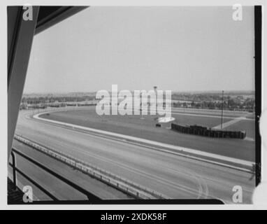 Roosevelt Raceway, Westbury, long Island. Collection Infield I. Gottscho-Schleisner Banque D'Images