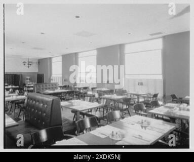 Restaurant Stouffer's, Lancaster Ave., Philadelphie. Salle Devin, aux panneaux de verre. Collection Gottscho-Schleisner Banque D'Images