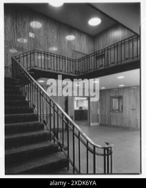 Hôtel de village, Garden City, long Island. Lobby. Collection Gottscho-Schleisner Banque D'Images