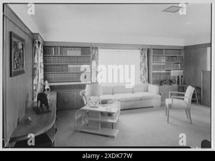 Bertram A. Stroock, résidence au 824 88e équipé, Miami Beach, Floride. Den III. Collection Gottscho-Schleisner Banque D'Images