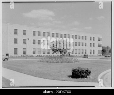 Albans Naval Hospital, Jamaica, New York. Vue sur l'aile longue. Collection Gottscho-Schleisner Banque D'Images