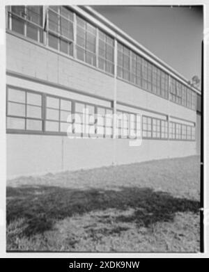 Bâtiment de l'artillerie, Camp Kilmer, New Jersey. Extérieur. Collection Gottscho-Schleisner Banque D'Images