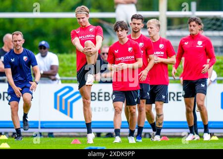 Utrecht, pays-Bas. 23 juin 2024. UTRECHT, 23-06-2024, Sportpark Elinkwijk, Néerlandais Eredivisie, saison 2024/2025, football . Première formation FC Utrecht . Joueur d'Utrecht Matisse Didden Credit : Pro Shots/Alamy Live News Banque D'Images