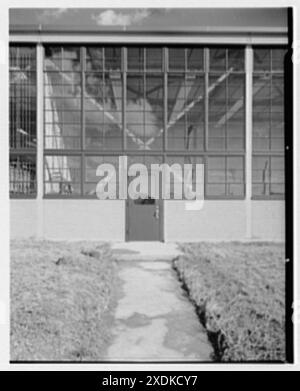 Bâtiment de l'artillerie, Camp Kilmer, New Jersey. Détail I. Collection Gottscho-Schleisner Banque D'Images