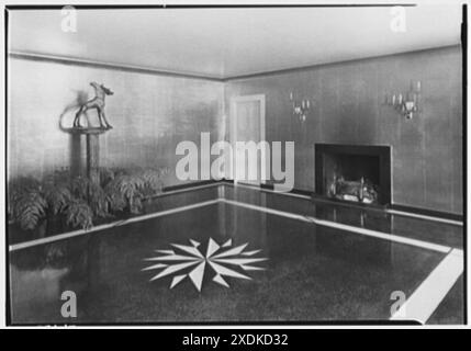 MRS William E. Clow, Jr., résidence à Lake Forest, Illinois. Hall d'entrée, général. Collection Gottscho-Schleisner Banque D'Images