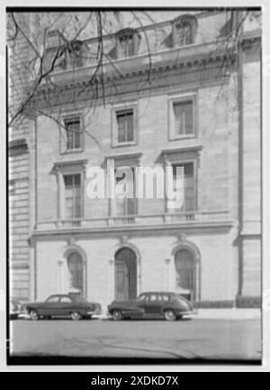 Dr and Mrs. A. Hamilton Rice, résidence au 901 5th Ave., New York. Extérieur. Collection Gottscho-Schleisner Banque D'Images