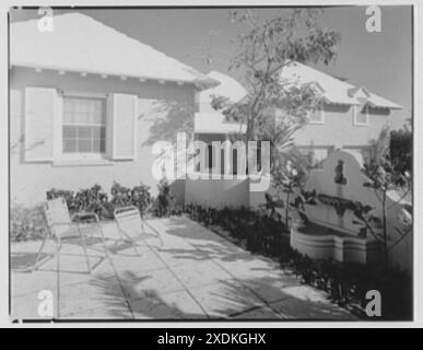 Albert D. Williams, résidence à Naples, Floride. Patio. Collection Gottscho-Schleisner Banque D'Images