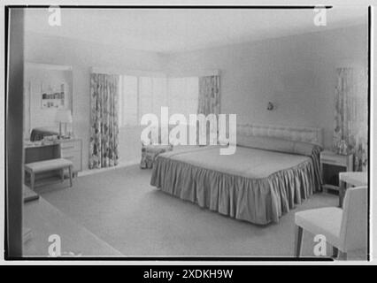 Bertram A. Stroock, résidence au 824 88e équipé, Miami Beach, Floride. Chambre à coucher. Collection Gottscho-Schleisner Banque D'Images
