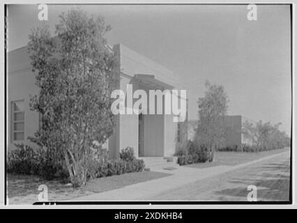 Norton Gallery and School of Art, West Palm Beach, Floride. Façade sud. Collection Gottscho-Schleisner Banque D'Images