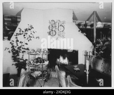 Candlelight Restaurant, Central Avenue, Yonkers, New York. Détail barre. Collection Gottscho-Schleisner Banque D'Images