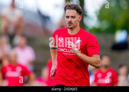 Utrecht, pays-Bas. 23 juin 2024. UTRECHT, 23-06-2024, Sportpark Elinkwijk, Néerlandais Eredivisie, saison 2024/2025, football . Première formation FC Utrecht . Joueur d'Utrecht Siebe Horemans crédit : Pro Shots/Alamy Live News Banque D'Images