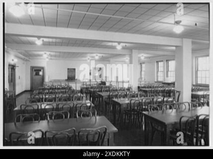 Pelham Memorial High School, Pelham, New York. Cafétéria. Collection Gottscho-Schleisner Banque D'Images
