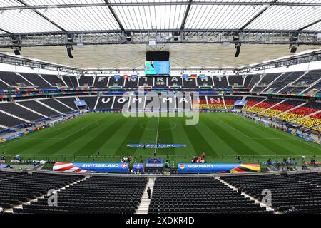 Francfort, Allemagne. 23 juin 2024. Vue générale du stade avant le match des Championnats d'Europe de l'UEFA à Commerzbank-Arena, Francfort. Le crédit photo devrait se lire comme suit : David Klein/Sportimage crédit : Sportimage Ltd/Alamy Live News Banque D'Images