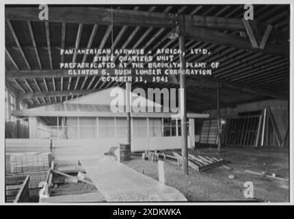 Clinton G. Bush Lumber Co., W. 5th équipé et Sheepshead Bay Rd., Coney Island. Vue arrière de la maison préfabriquée. Collection Gottscho-Schleisner Banque D'Images