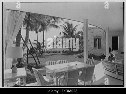 Theodore D. Buhl, résidence sur Island Rd, Palm Beach, Floride. Collection Loggia II. Gottscho-Schleisner Banque D'Images