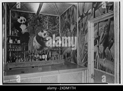 Theodore D. Buhl, résidence sur Island Rd, Palm Beach, Floride. Bar loggia. Collection Gottscho-Schleisner Banque D'Images