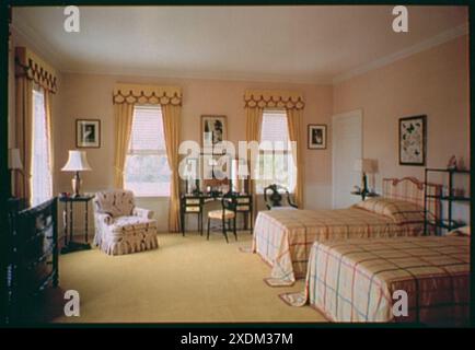 MRS H. Mercer Walker, résidence à Palm Beach, Floride. Chambre. Collection Gottscho-Schleisner Banque D'Images