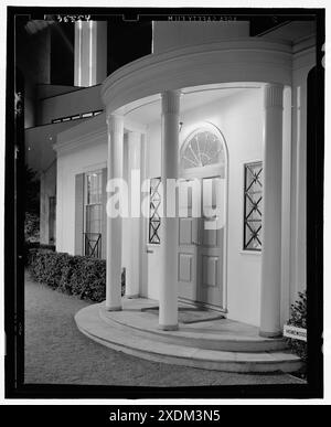 Foire mondiale, bonne maison d'entretien. Nuit, détail d'entrée. Collection Gottscho-Schleisner Banque D'Images