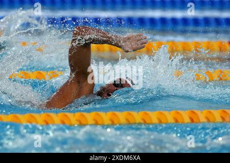 Roma, Italie. 23 juin 2024. Gregorio Paltrinieri (ITA) lors du 60 e Trofeo Settecolli au Foro Italico à Rome, Italie dimanche 23 juin 2024. Sport - natation . (Photo de Gian Mattia D'Alberto/LaPresse) crédit : LaPresse/Alamy Live News Banque D'Images