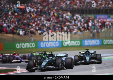 14 ALONSO Fernando (spa), Aston Martin F1 Team AMR24, en action lors de la formule 1 Aramco Gran Premio de Espana 2024, 10ème manche du Championnat du monde de formule 1 2024 du 21 au 23 juin 2024 sur le circuit de Barcelona-Catalunya, à Montmelo, Espagne Banque D'Images