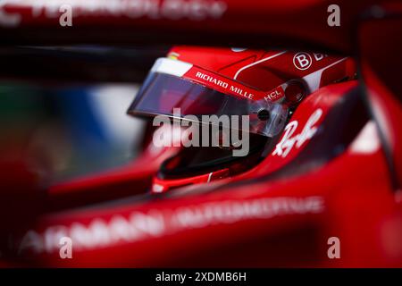 Richard mille détail LECLERC Charles (mco), Scuderia Ferrari SF-24, portrait lors de la formule 1 Aramco Gran Premio de Espana 2024, 10ème manche du Championnat du monde de formule 1 2024 du 21 au 23 juin 2024 sur le circuit de Barcelona-Catalunya, à Montmelo, Espagne Banque D'Images