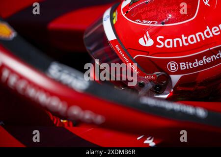 Richard mille détail LECLERC Charles (mco), Scuderia Ferrari SF-24, portrait lors de la formule 1 Aramco Gran Premio de Espana 2024, 10ème manche du Championnat du monde de formule 1 2024 du 21 au 23 juin 2024 sur le circuit de Barcelona-Catalunya, à Montmelo, Espagne Banque D'Images