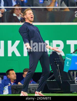 Francfort, Allemagne. 23 juin 2024. L'entraîneur de DFB Julian Nagelsmann, Bundestrainer, Nationaltrainer, dans le groupe A stage match ALLEMAGNE - SUISSE des Championnats d'Europe de l'UEFA 2024 le 23 juin 2024 à Francfort, Allemagne. Photographe : ddp images/STAR-images crédit : ddp Media GmbH/Alamy Live News Banque D'Images