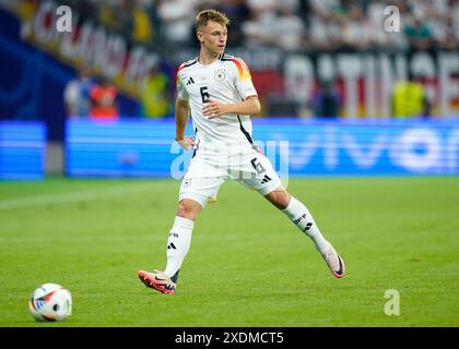 Francfort, Allemagne. 23 juin 2024. L'Allemand Joshua Kimmich lors du match de l'UEFA Euro 2024 entre la Suisse et l'Allemagne, Groupe A date 3, a joué au Frankfurt Arena le 23 juin 2024 à Francfort, en Allemagne. (Photo de Sergio Ruiz//Sipa USA) crédit : Sipa USA/Alamy Live News Banque D'Images