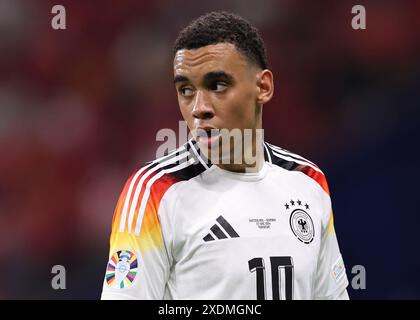 Francfort, Allemagne. 23 juin 2024. Jamal Musiala d'Allemagne lors du match des Championnats d'Europe de l'UEFA à Commerzbank-Arena, Francfort. Le crédit photo devrait se lire comme suit : David Klein/Sportimage crédit : Sportimage Ltd/Alamy Live News Banque D'Images