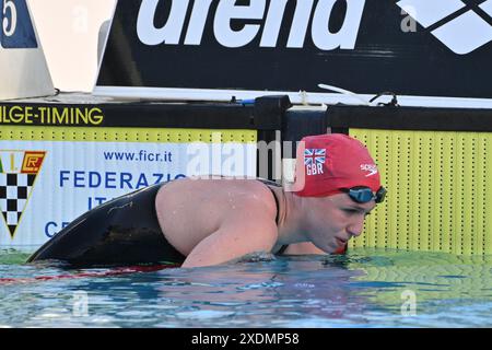 Foro Italico, Rome, Italie. 23 juin 2024. SetteColli qualification olympique natation, jour 3 ; STEPHENS Laura Kathleen 200m papillon crédit : action plus Sports/Alamy Live News Banque D'Images