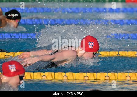 Foro Italico, Rome, Italie. 23 juin 2024. SetteColli qualification olympique natation, jour 3 ; STEPHENS Laura Kathleen 200m papillon crédit : action plus Sports/Alamy Live News Banque D'Images