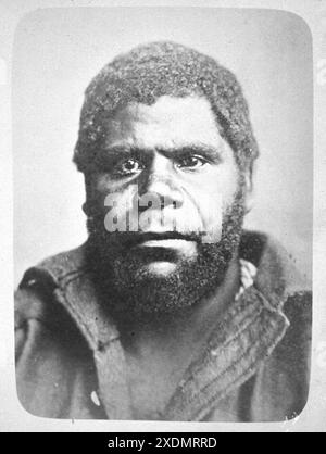 William Lanne (1836 – 1869), William Lanné et également connu sous le nom de King Billy ou William Laney, un homme aborigène de Tasmanie, connu pour être le dernier homme aborigène de la colonie de Tasmanie. Banque D'Images