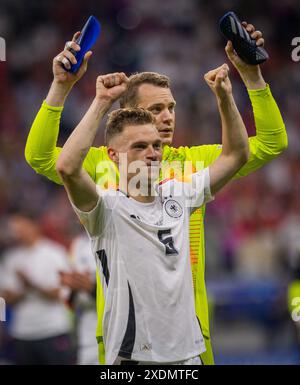 Francfort, Allemagne. 23 juin 2024. Jubilation finale : Joshua Kimmich (DFB) Manuel Neuer (DFB) Suisse - Allemagne Schweiz - Deutschland 23.06.2024 crédit : Moritz Muller/Alamy Live News Banque D'Images