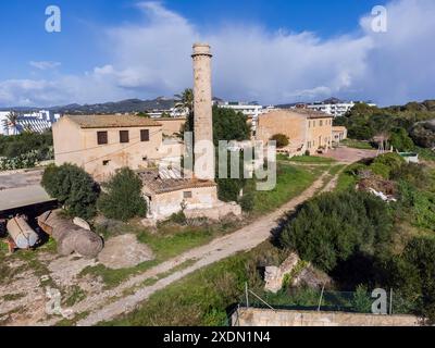 Sa Coma usine, le siège général de Bayo pendant le débarquement républicain, la guerre civile espagnole, son Servera, Majorque, Iles Baléares, Espagne. Banque D'Images