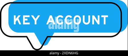 Bannière vocale et nuance bleue avec compte clé de mot sur fond blanc Illustration de Vecteur