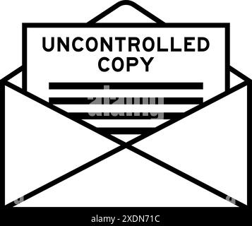 Enveloppe et lettre signe avec le mot Uncontrol copy comme titre Illustration de Vecteur