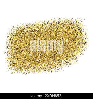 Golden Paint toile de fond scintillante sur un fond blanc. Fond avec des éclats dorés et effet paillettes. Espace vide pour votre texte. Illustration vectorielle Illustration de Vecteur