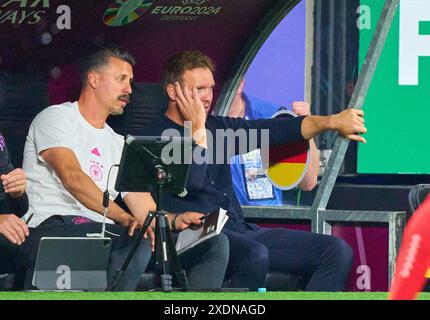 Francfort, Allemagne. 23 juin 2024. L'entraîneur DFB Julian Nagelsmann , Bundestrainer, Nationaltrainer, dans le groupe A stage match ALLEMAGNE - SUISSE des Championnats d'Europe UEFA 2024 le 23 juin 2024 à Francfort, Allemagne. Photographe : Peter Schatz crédit : Peter Schatz/Alamy Live News Banque D'Images