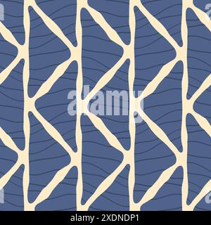 Triangle abstrait forme un motif sans couture. Illustration plate dessinée à la main de vecteur. Illustration de Vecteur