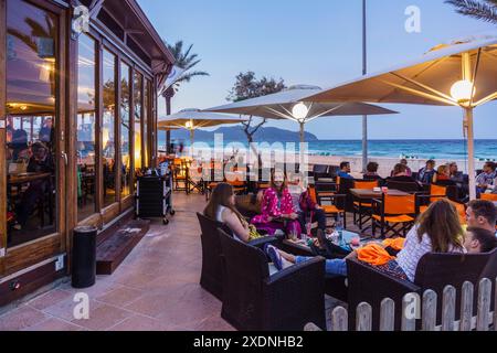 Plage de Cala Millor, son Servera. Majorque. Îles Baléares. espagne. Banque D'Images