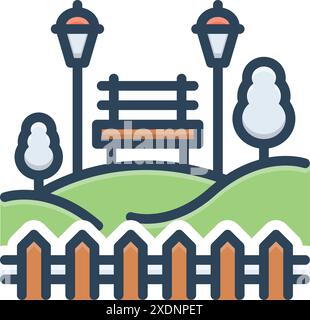 Icône pour jardin, garth Illustration de Vecteur