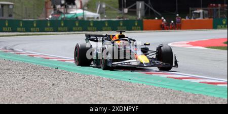 Sabadell, Barcelone, Espagne. 23 juin 2024. Montmelo Espagne 23 juin 2024 Max Verstappen(1 NL Redbull ) lors de la course au Grand Prix de formule 1 Aramaco Espagne 2024 à Montmelo Espagne le 23 juin 2024 (image crédit : © Xavi Urgeles/ZUMA Press Wire) USAGE ÉDITORIAL SEULEMENT! Non destiné à UN USAGE commercial ! Banque D'Images