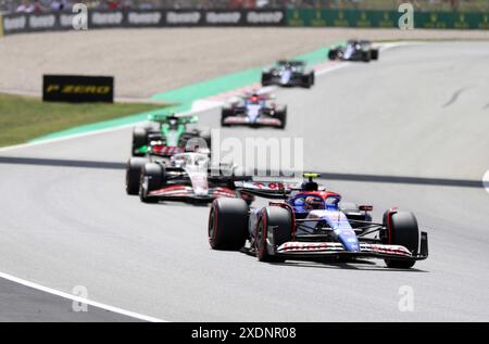 Sabadell, Barcelone, Espagne. 23 juin 2024. Montmelo Espagne 23 juin 2024 Yuki Tsunoda (22 JPN RB ) lors de la course au Grand Prix de formule 1 Aramaco Espagne 2024 à Montmelo Espagne le 23 juin 2024 (image crédit : © Xavi Urgeles/ZUMA Press Wire) USAGE ÉDITORIAL SEULEMENT! Non destiné à UN USAGE commercial ! Banque D'Images