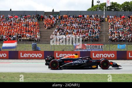 Sabadell, Barcelone, Espagne. 23 juin 2024. Montmelo Espagne 23 juin 2024 Max Verstappen(1 NL Redbull ) lors de la course au Grand Prix de formule 1 Aramaco Espagne 2024 à Montmelo Espagne le 23 juin 2024 (image crédit : © Xavi Urgeles/ZUMA Press Wire) USAGE ÉDITORIAL SEULEMENT! Non destiné à UN USAGE commercial ! Banque D'Images