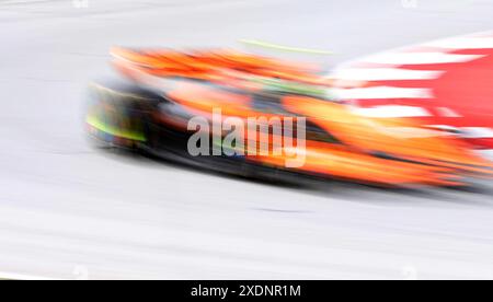 Sabadell, Barcelone, Espagne. 23 juin 2024. Montmelo Espagne 23 juin 2024 Lando Norris (4 GBR McLaren ) lors de la course au Grand Prix de formule 1 Aramaco Espagne 2024 à Montmelo Espagne le 23 juin 2024 (image crédit : © Xavi Urgeles/ZUMA Press Wire) USAGE ÉDITORIAL SEULEMENT! Non destiné à UN USAGE commercial ! Banque D'Images