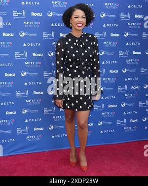 Los Angeles, États-Unis. 23 juin 2024. Angel Parker arrive à la soirée estivale MPTF NextGen qui se tient à Neuehouse Hollywood à Los Angeles, CA le dimanche 23 juin 2024. (Photo de Sthanlee B. Mirador/Sipa USA) crédit : Sipa USA/Alamy Live News Banque D'Images