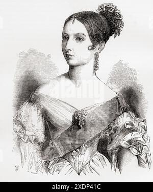 Reine Victoria, 1819 – 1901. Reine du Royaume-Uni de Grande-Bretagne et d'Irlande, 1837-1901. Extrait de Cassell's Illustrated History of England. Banque D'Images