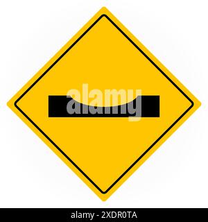Avertissement pour un panneau de signalisation en creux. Illustration vectorielle. Illustration de Vecteur