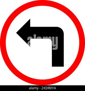 Tournez à gauche. Illustration vectorielle. Illustration de Vecteur